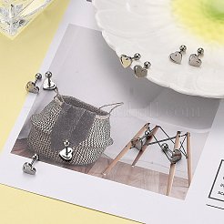 Серьги-штанги для хрящей из нержавеющей стали 201&nbsp;LS-EJEW-R147-38