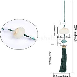 Кулон из смолы со светящимся лотосом HJEW-WH0042-56