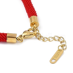 Ionenplattierung (IP) 304 Edelstahl ID-Armbänder für Frauen&nbsp;BJEW-K254-20G-02