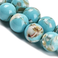 Собранные нити бусин из синтетического камня и ракушек трохус&nbsp;X-G-B128-08C-06