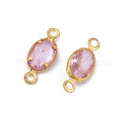Подвески-коннекторы из латуни с кубическим цирконием&nbsp;KK-T070-09G-02