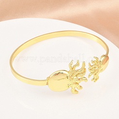 Браслеты-манжеты из латуни с морскими организмами для женщин BJEW-D368-03I-G