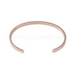 調節可能な304ステンレススチール製オープンカフバングル、女性用  ミックスカラー  1/8インチ（0.35cm）  内径：2-1/2x1-3/4インチ（6.4x4.6cm）&nbsp;BJEW-R314-01