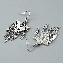 Серьги с подвесками из сплава богемии для женщин&nbsp;EJEW-WH0004-48C