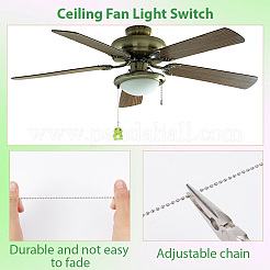3 rallonge de chaîne de traction pour ventilateur de plafond en résine en forme de tortue&nbsp;HJEW-CP00049