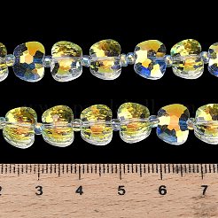 Galvanoplastie perles de verre transparentes&nbsp;EGLA-H112-03HP-01