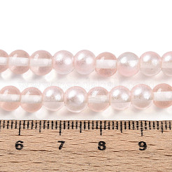 Fili di perle di vetro trasparenti con vernice da forno&nbsp;DGLA-N011-6mm-03