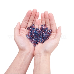 Perle acrylique peinte transparente à deux tons&nbsp;LS-X-ACRP-T005-26C