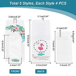 20шт 5 стиля бумажные карты отображения ювелирных изделий DIY-PH0013-44