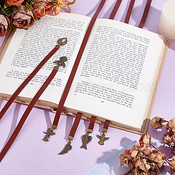 6 шт. закладка из коровьей кожи AJEW-HY00015