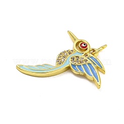 Латунные микропаве прозрачные подвески с фианитом KK-R159-14D-G