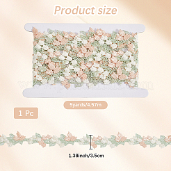 Ruban de dentelle en polyester de 5 mètre pour décoration de canapé et rideau&nbsp;OCOR-CY0001-33B