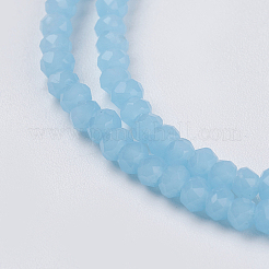 Abalorios de vidrio jade de imitación hebras&nbsp;GLAA-F076-C03