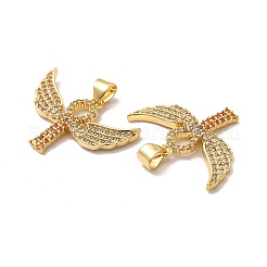 Подвески из экологически чистой латуни с микропаве из кубического циркония&nbsp;KK-A177-07G-03