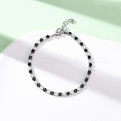 Браслеты-цепочки из нержавеющей стали 304 с кубическим цирконием для женщин&nbsp;BJEW-G754-01A-P01