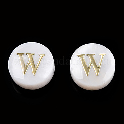 Бусины из натуральных пресноводных ракушек SHEL-N036-01W