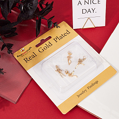 6 шт. 2 стиля хэллоуин латунные микропаве кубические циркониевые подвески&nbsp;ZIRC-BBC0002-76