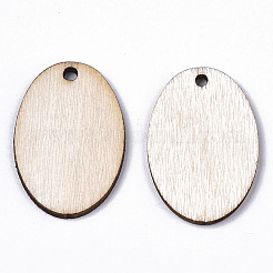 Pendentifs en bois de peuplier naturel non fini&nbsp;LS-WOOD-S045-111
