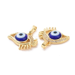 Pendentifs avec zircon cubiques à micro-pavés en laiton&nbsp;ZIRC-F136-09G-07