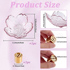 Sakura-Dipschale aus Glas&nbsp;AJEW-CN0004-76B