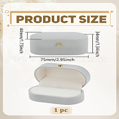 1 шт. прямоугольные бархатные коробочки для парных колец&nbsp;CON-LP0001-87C