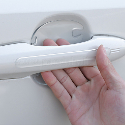 Дверная ручка автомобиля блестящая пластиковая защитная наклейка AJEW-WH0518-77