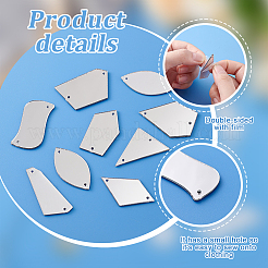 Треугольные/многоугольные/прямоугольные/конский глаз/ромбовые акриловые соединительные подвески&nbsp;MACR-PH0001-85B