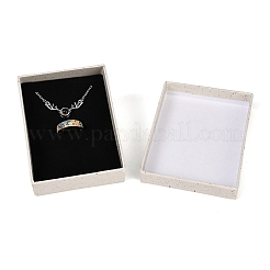 Прямоугольные бумажные коробки для хранения украшений с губкой внутри CON-I013-01B