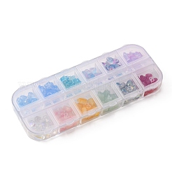 120шт 12 стиля имитация нефрита стеклянные бусины GLAA-FS0001-21