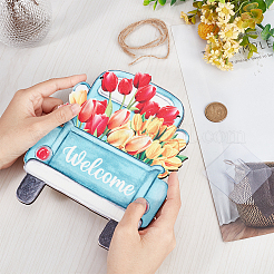 Деревянные подвесные настенные украшения HJEW-WH0001-06A