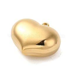 304ステンレスペンダント  ハートチャーム  18KGP本金メッキ  21.5x25x13mm  穴：2.1mm&nbsp;STAS-C094-02A-G