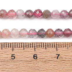 天然マルチカラースピネルビーズの連  ラウンド  多面カット  4~4.5mm  穴：0.6~0.7mm  約91~98個/連  15.35''（39cm）〜15.55''（39.5cm）&nbsp;GG-CBAA8F4-B08-4mm-A