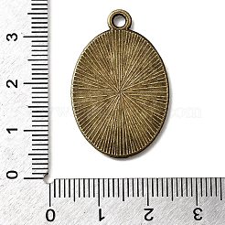 Овальный сплава сеттинги кулон кабошон PALLOY-N0088-21AB-NF