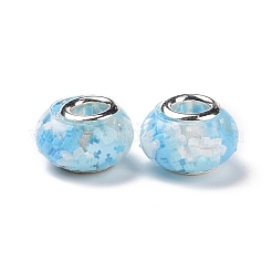 Европейские бусины rondelle из прозрачной смолы RPDL-P005-01P-16