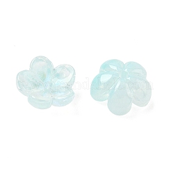 Окрашенные и нагретые стеклянные колпачки для бусин&nbsp;GLAA-C042-01F