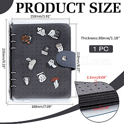 Брошь из фетра для хранения альбомов для ноутбуков с переплетными листами и пластиковой обложкой из ПВХ&nbsp;AJEW-WH0752-009