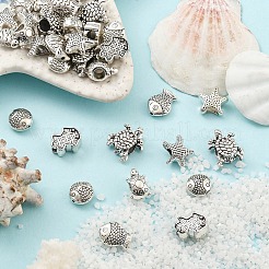 40шт 8 стиля бусины из сплава в тибетском стиле TIBE-YW0001-64