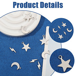 120шт 3 стиля подвески из нержавеющей стали&nbsp;STAS-CA0002-43