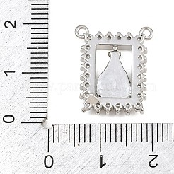 Pendenti in zirconi cubici trasparenti in micro pavè di ottone&nbsp;KK-CBA6A75-48C-P