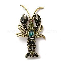 Legierung Rhinestone-Brosche&nbsp;JEWB-K027-04B-AG
