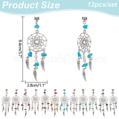 12 шт. Сплав европейские подвески с подвесками&nbsp;PALLOY-PH01732