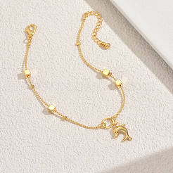Браслеты на ногу с подвеской в виде дельфина из латуни и железа для женщин&nbsp;MA0830