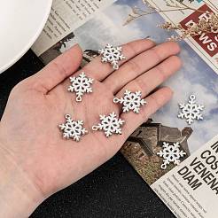 Снежинка сплава эмали подвески X-ENAM-R041-34