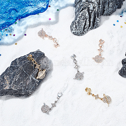 6 шт. 3-цветные литые шпильки для ремешка для часов в виде звезд и планет MOBA-PH0001-13