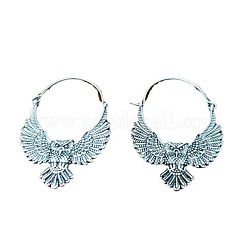 Серьги-кольца из сплава в стиле бохо в форме совы&nbsp;FS-WGF4BD1-01