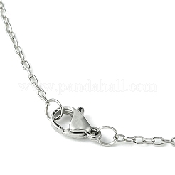 Colliers pendentifs lotus en acier inoxydable 304 anti-ternissement&nbsp;NJEW-JN04561-01