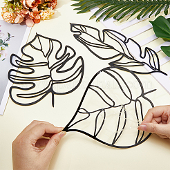 Лист акриловые зеркальные настенные наклейки OACR-WH0032-06B