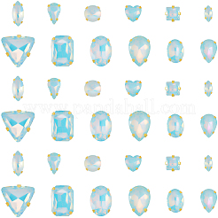 Стеклянный стальной коготь пришитый стразы FIND-WH20040-07G-02