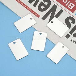 Устойчивые к потускнению 201 нержавеющая сталь прямоугольные штампованные пустые бирки подвески STAS-S031-01