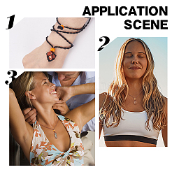 2 комплект из 2-х цветных регулируемых плетеных вощеных шнуров для изготовления ожерелий в технике макраме&nbsp;NJEW-PH0001-23